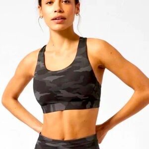 Athleta Ultimate Printed Bra 3X D DD+ Camo Adjustable Band NWT
